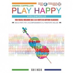 Book & Part & CD & Code PLAY HAPPY (VIOLONCELLO) - EDIZIONE CON CD E MP3 Divers Artistes