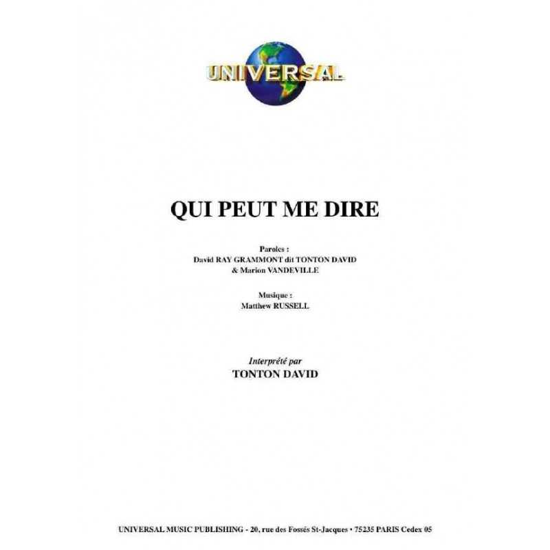 QUI PEUT ME DIRE