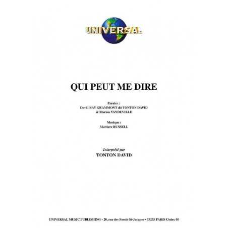 QUI PEUT ME DIRE