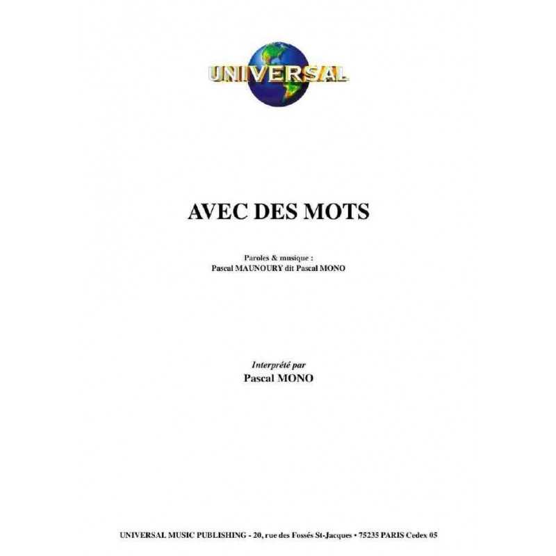 AVEC DES MOTS
