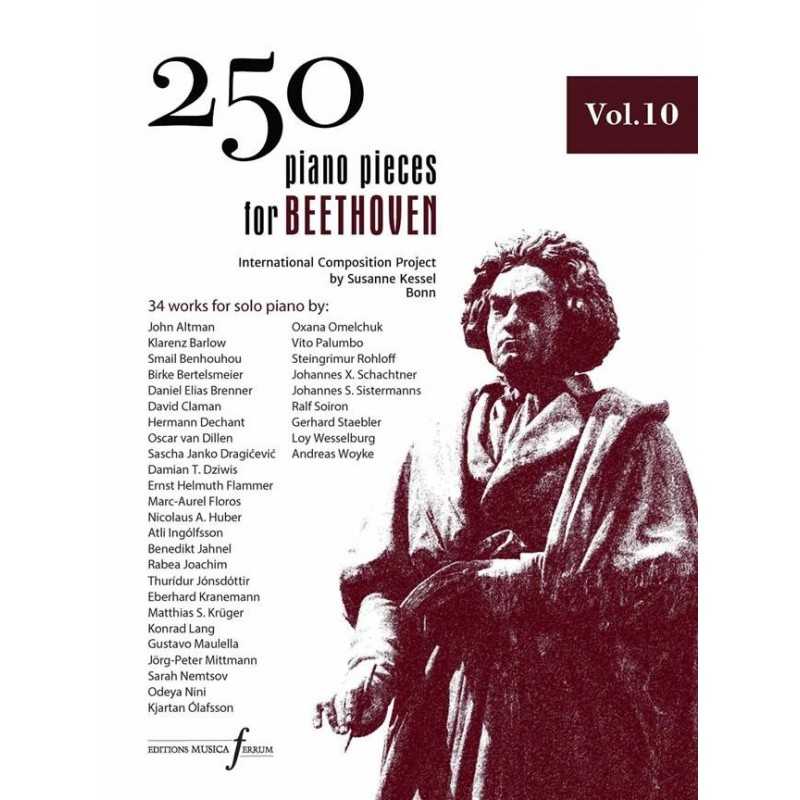 Songbook 250 PIANO PIECES FOR BEETHOVEN - VOL. 10 Nikolas Sideris