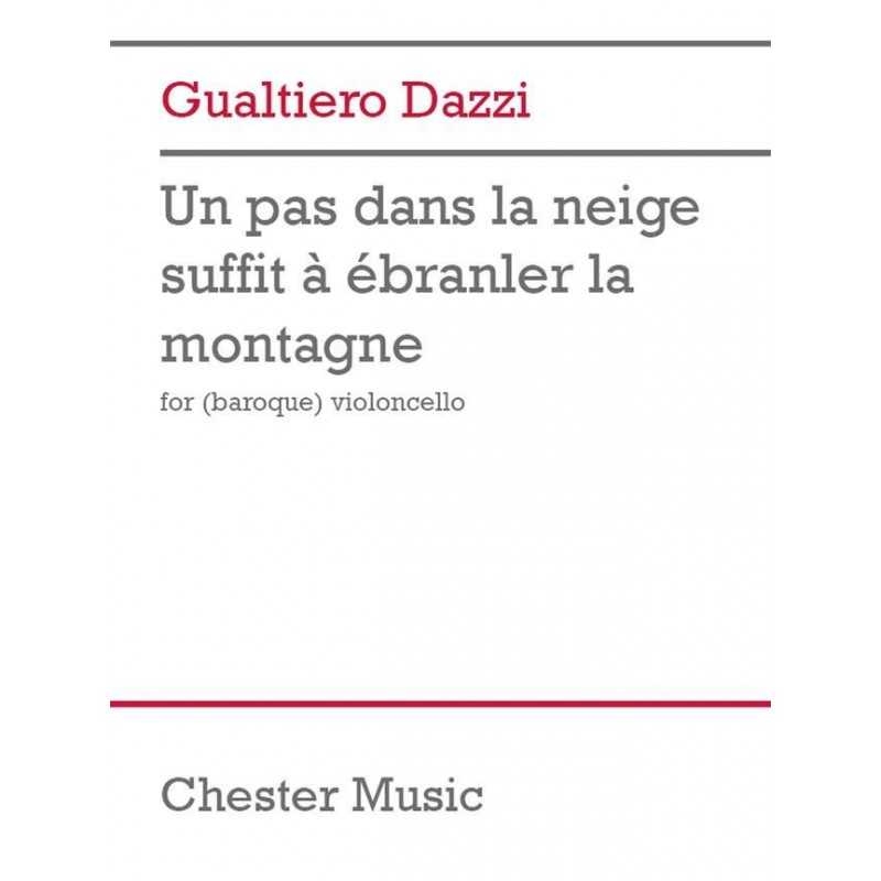 Songbook UN PAS DANS LA NEIGE SUFFIT A EBRANLER UN MONTAGNE Gualtiero Dazzi