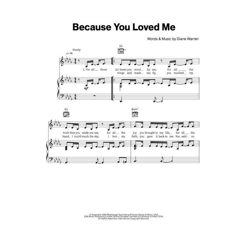 BECAUSE YOU LOVED ME