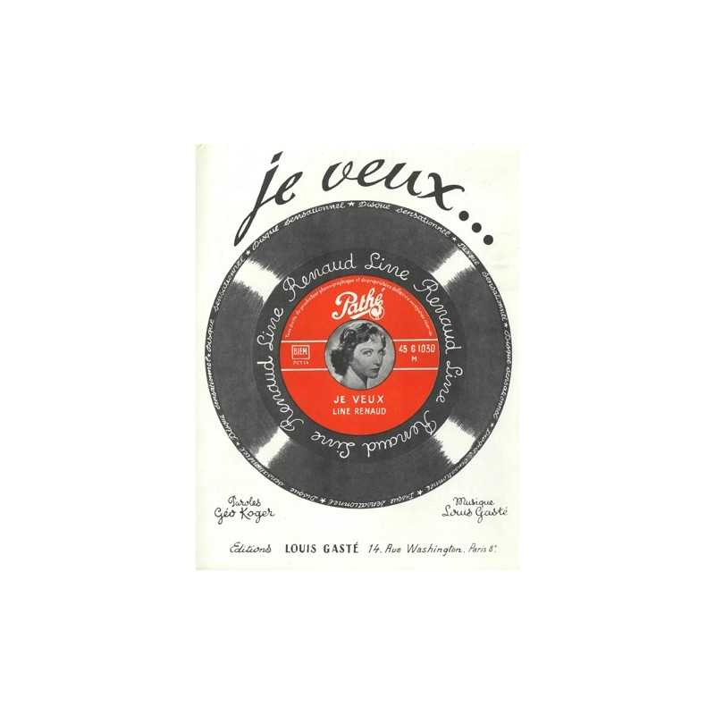 Sheet music JE VEUX Line RENAUD