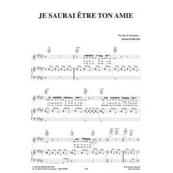 Partition JE SAURAI ÊTRE TON AMIE France Gall
