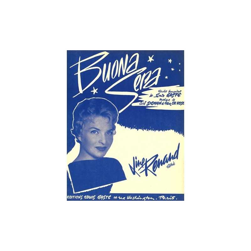 Sheet music BUONA SERA Line RENAUD