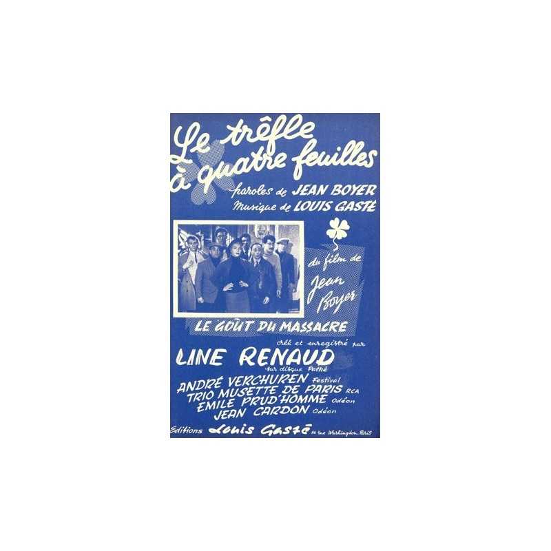 Partition LE TREFLE A QUATRE FEUILLES (Melodie-Lyrics) Line RENAUD
