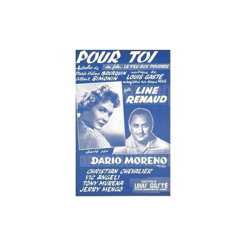 Partition POUR TOI (Melodie-Lyrics) Line RENAUD
