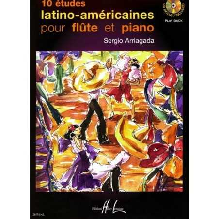 10 ÉTUDES LATINO-AMÉRICAINES POUR FLÛTE ET PIANO (+CD)
