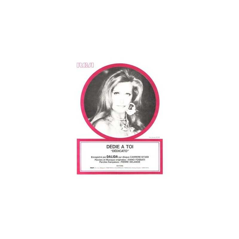 Sheet music DÉDIÉ À TOI DALIDA