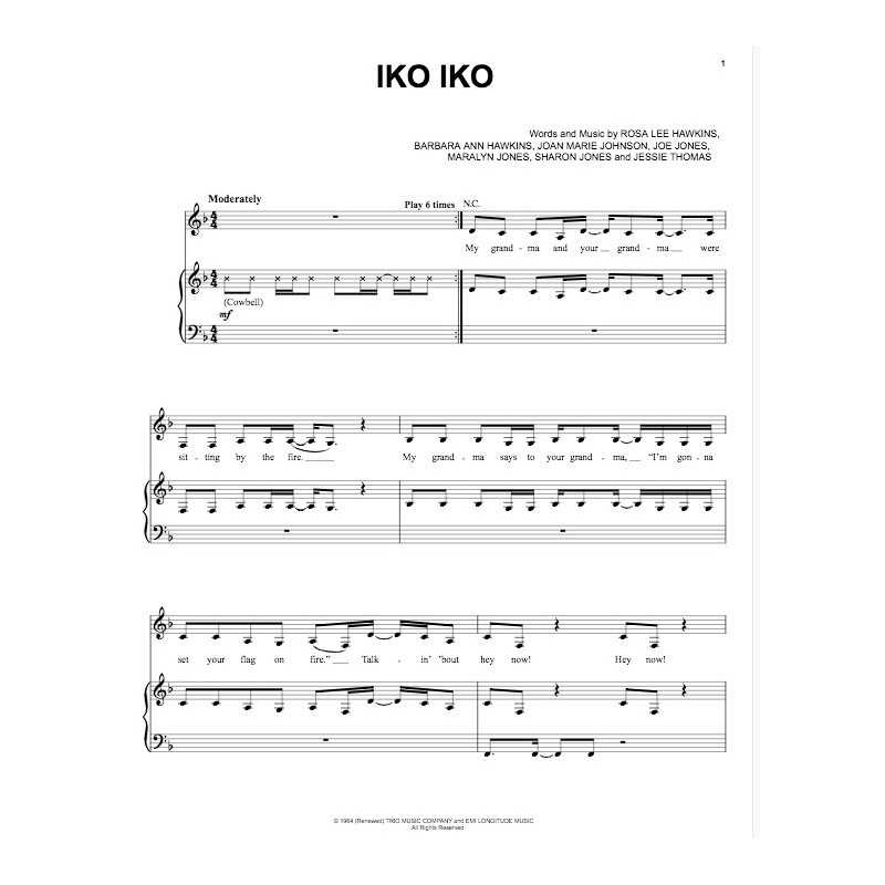 Partition IKO IKO The Dixie Cups