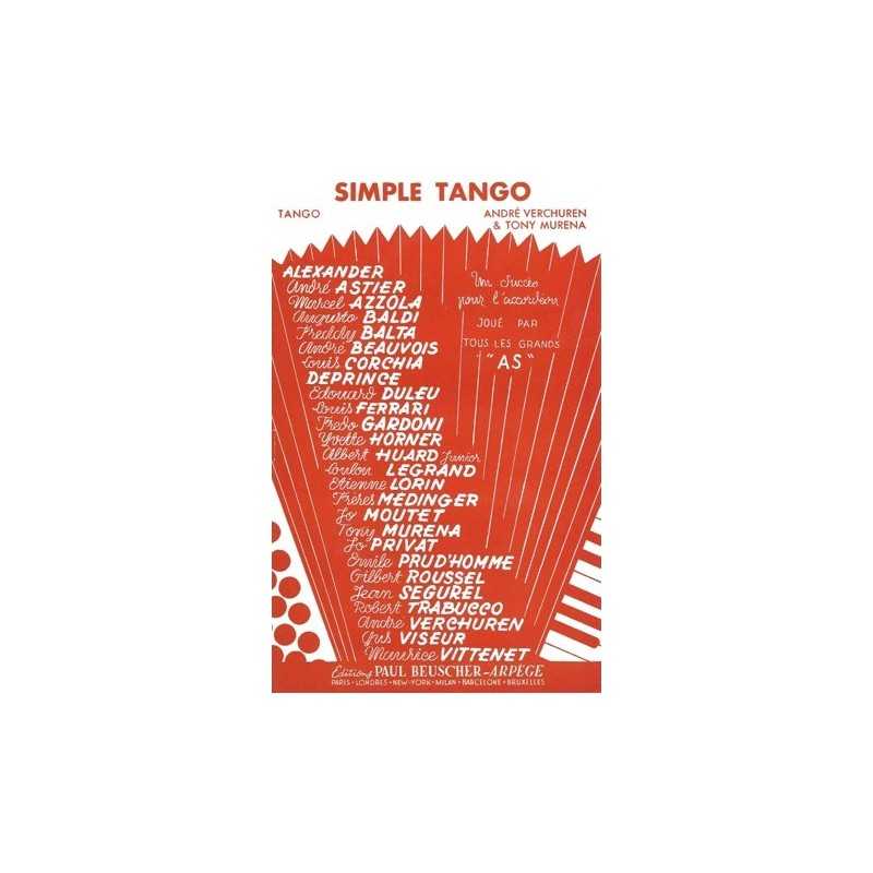 Partition SIMPLE TANGO André VERCHUREN