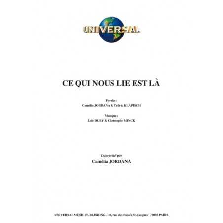CE QUI NOUS LIE EST LÀ