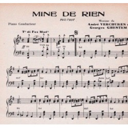 Partition MINE DE RIEN André VERCHUREN