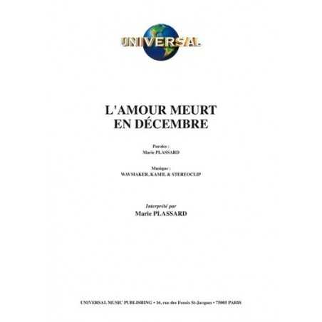 L'AMOUR MEURT EN DÉCEMBRE