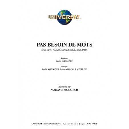 PAS BESOIN DE MOTS
