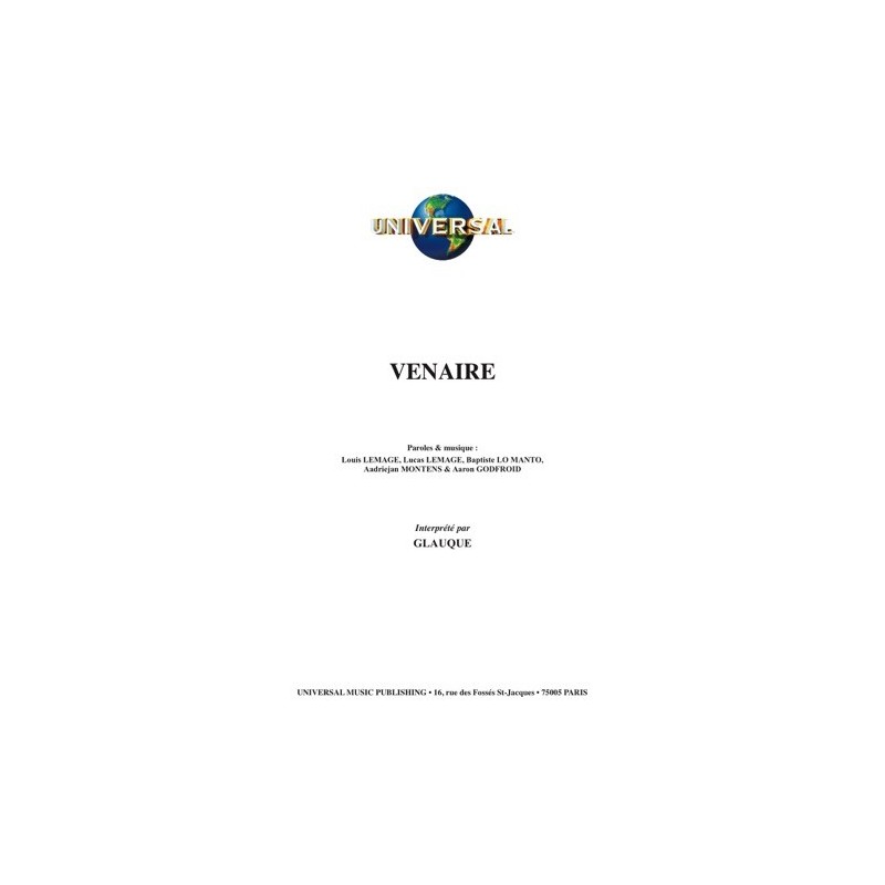 Partition VENAIRE GLAUQUE