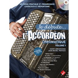 Méthode JE DÉBUTE L'ACCORDÉON CHROMATIQUE VOL.1 (+CD) HENRY LEMARCHAND