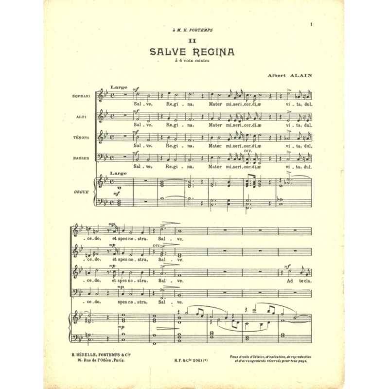 Partition SALVE REGINA Albert ALAIN
