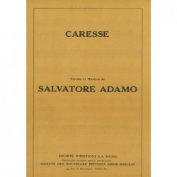 Partition CARESSE - LE PLUS BEAU TRAIN Salvatore ADAMO