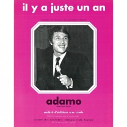 Partition IL Y A JUSTE UN AN Salvatore ADAMO
