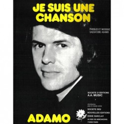 Partition JE SUIS UNE CHANSON Salvatore ADAMO