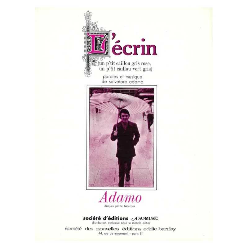 Partition L'ÉCRIN Salvatore ADAMO