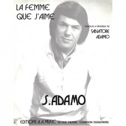 Partition LA FEMME QUE J'AIME Salvatore ADAMO