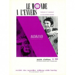 Partition LE MONDE À L'ENVERS Salvatore ADAMO