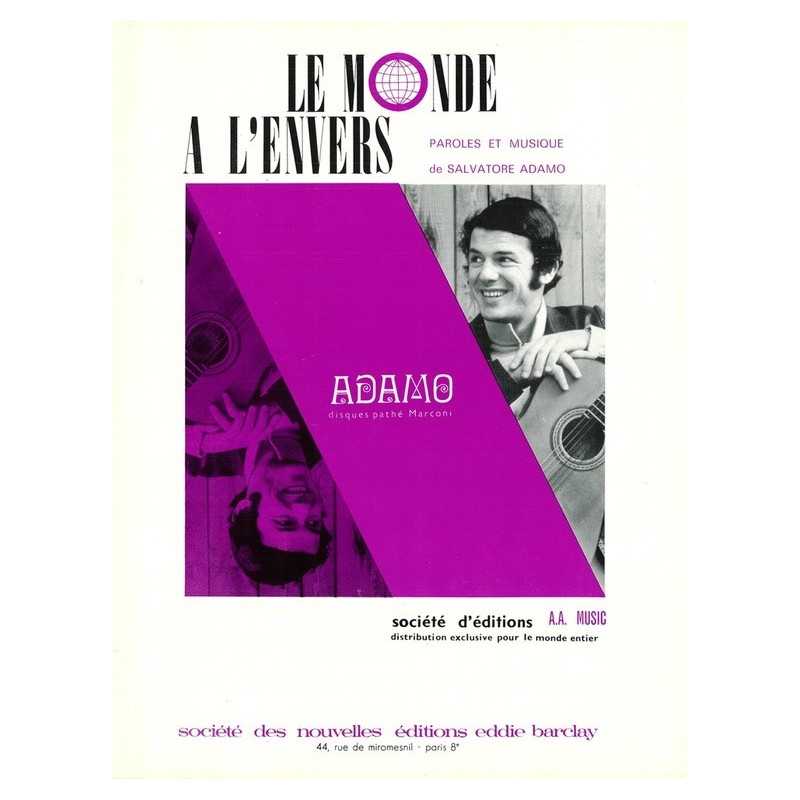Partition LE MONDE À L'ENVERS Salvatore ADAMO