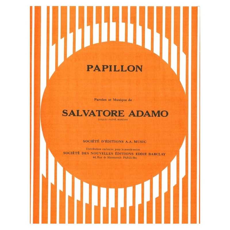 Partition PAPILLON Salvatore ADAMO
