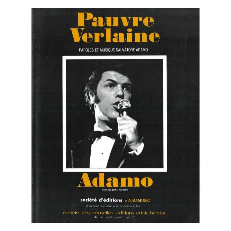 Partition PAUVRE VERLAINE Salvatore ADAMO
