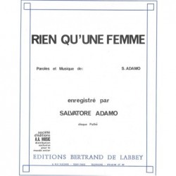 Partition RIEN QU'UNE FEMME Salvatore ADAMO