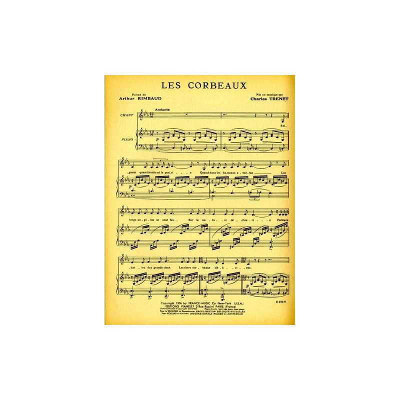Partition LES CORBEAUX Charles TRENET