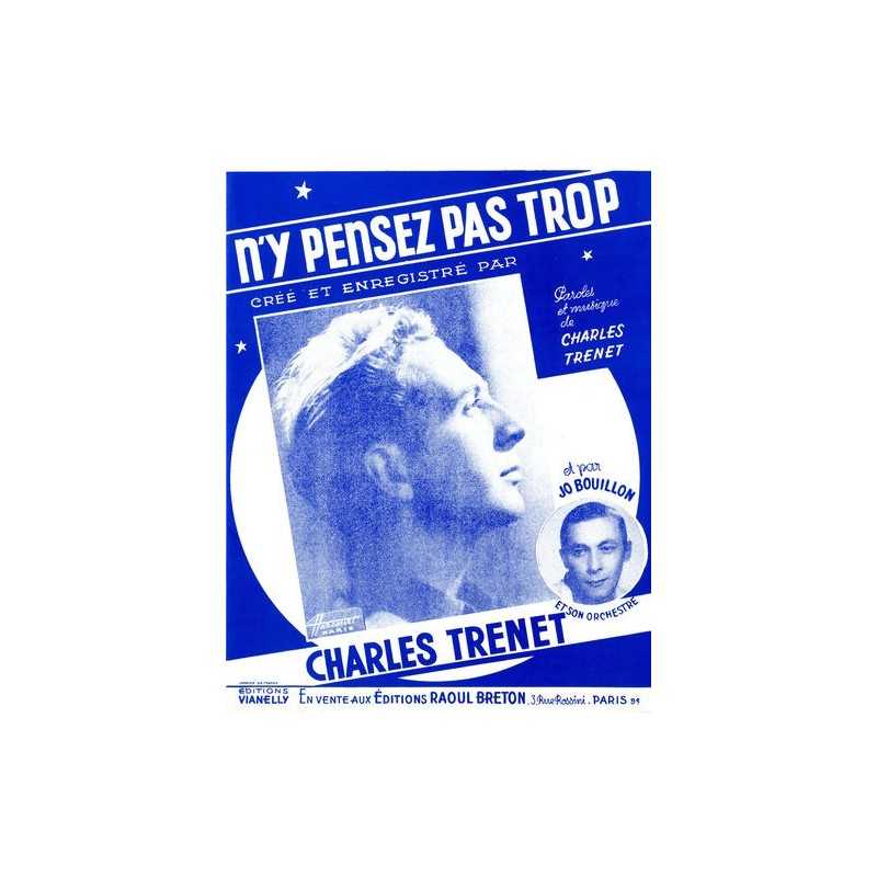 Partition N'Y PENSEZ PAS TROP Charles TRENET