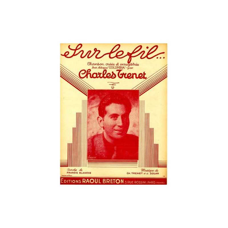 Partition SUR LE FIL Charles TRENET