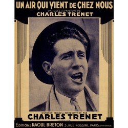 Partition UN AIR QUI VIENT DE CHEZ NOUS Charles TRENET