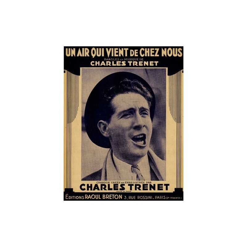 Partition UN AIR QUI VIENT DE CHEZ NOUS Charles TRENET