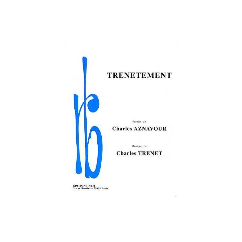 Sheet music TRENETEMENT Charles AZNAVOUR PDF