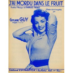 Partition J'AI MORDU DANS LE FRUIT Charles TRENET