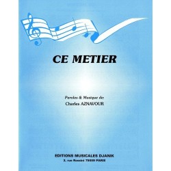 Partition CE METIER Charles AZNAVOUR