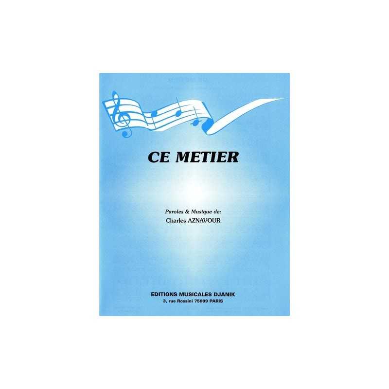 Partition CE METIER Charles AZNAVOUR