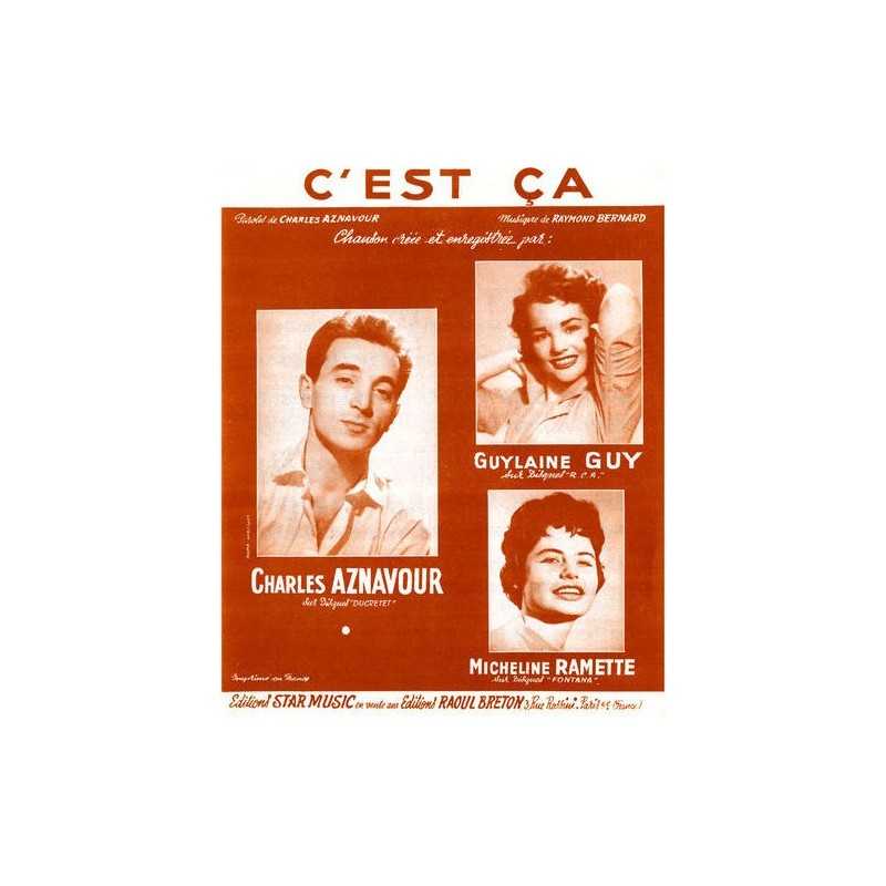 Partition C'EST ÇA Charles AZNAVOUR