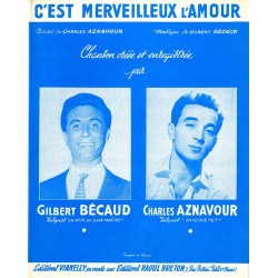 Partition C'EST MERVEILLEUX L'AMOUR Charles AZNAVOUR