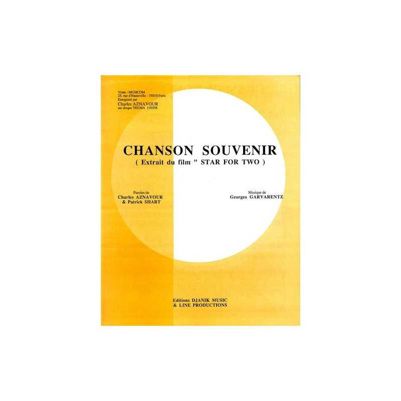 Partition CHANSON SOUVENIR Charles AZNAVOUR