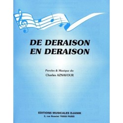 Partition DE DERAISON EN DERAISON Charles AZNAVOUR