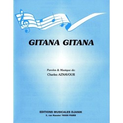 Partition GITANA GITANA Charles AZNAVOUR