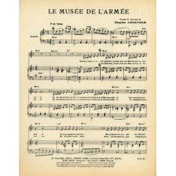 Partition LE MUSÉE DE L'ARMÉE Charles AZNAVOUR