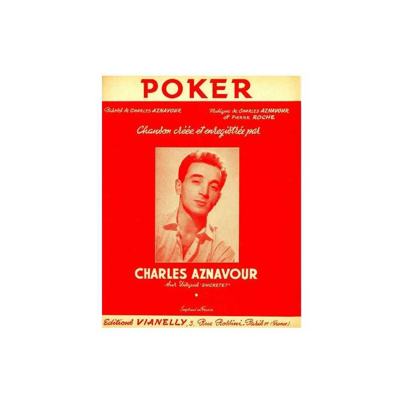 Partition POKER Charles AZNAVOUR