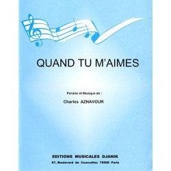 Partition QUAND TU M'AIMES Charles AZNAVOUR PDF
